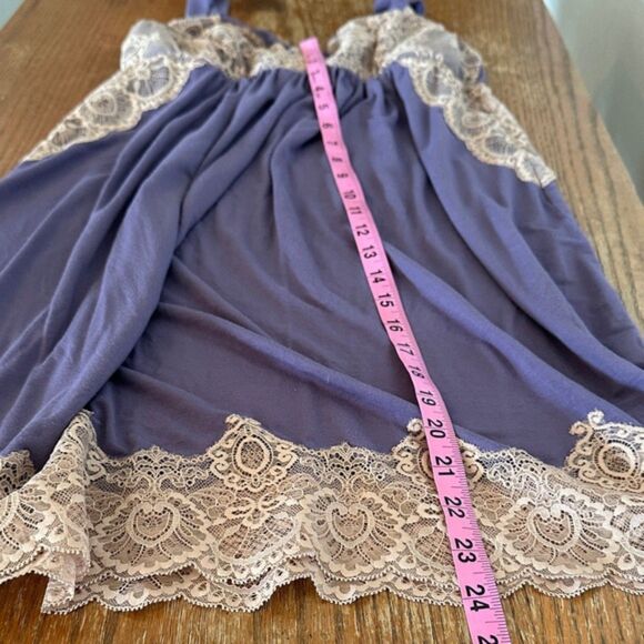 Soma Babydoll Nightgown Intimate Nightie Lace Rayon Medium Pajamas Romantic Rare - Picture 11 of 11